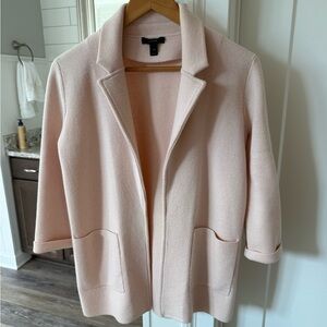 J. Crew Blush Pink Open-Front Blazer